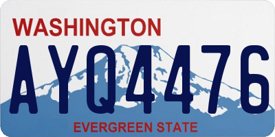 WA license plate AYQ4476