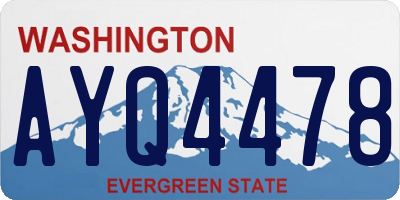 WA license plate AYQ4478