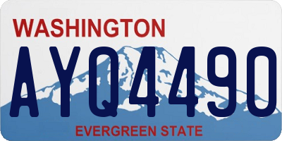 WA license plate AYQ4490