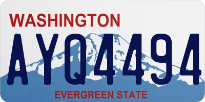 WA license plate AYQ4494
