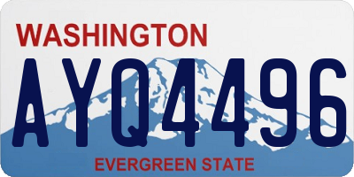 WA license plate AYQ4496
