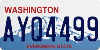WA license plate AYQ4499