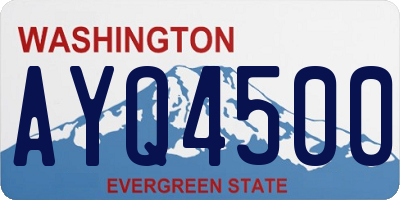 WA license plate AYQ4500
