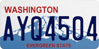 WA license plate AYQ4504