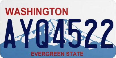 WA license plate AYQ4522