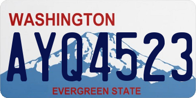 WA license plate AYQ4523