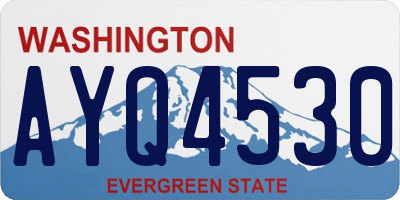WA license plate AYQ4530