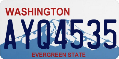 WA license plate AYQ4535