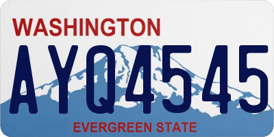 WA license plate AYQ4545