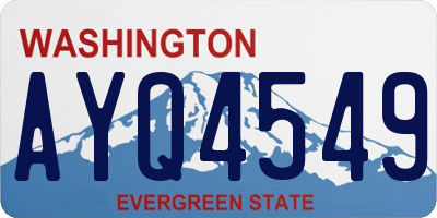 WA license plate AYQ4549
