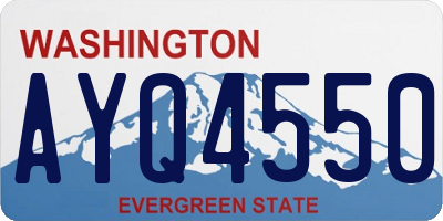 WA license plate AYQ4550