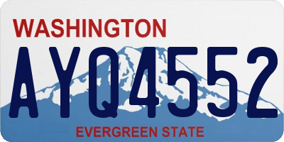 WA license plate AYQ4552