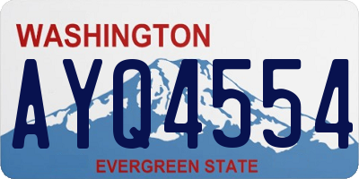 WA license plate AYQ4554
