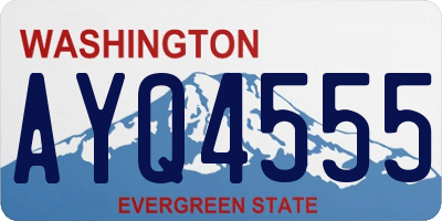WA license plate AYQ4555