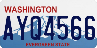 WA license plate AYQ4566
