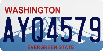 WA license plate AYQ4579