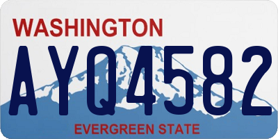 WA license plate AYQ4582
