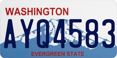 WA license plate AYQ4583