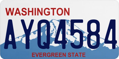WA license plate AYQ4584