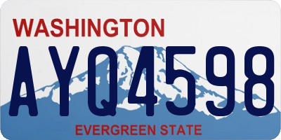 WA license plate AYQ4598