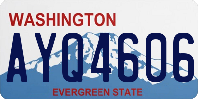 WA license plate AYQ4606
