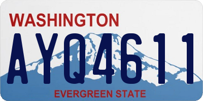 WA license plate AYQ4611