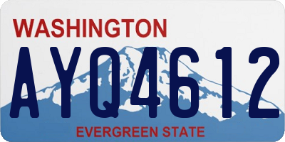 WA license plate AYQ4612