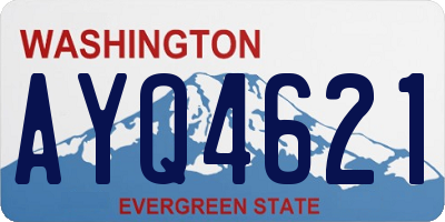 WA license plate AYQ4621