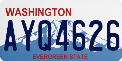 WA license plate AYQ4626