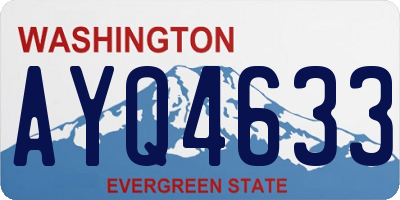 WA license plate AYQ4633