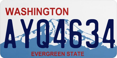 WA license plate AYQ4634