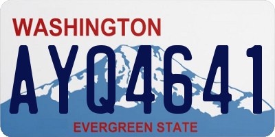 WA license plate AYQ4641