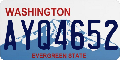WA license plate AYQ4652