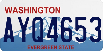 WA license plate AYQ4653