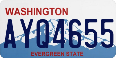 WA license plate AYQ4655