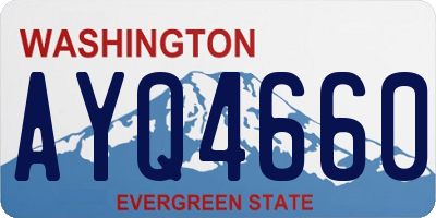 WA license plate AYQ4660