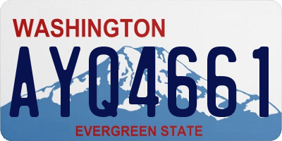 WA license plate AYQ4661