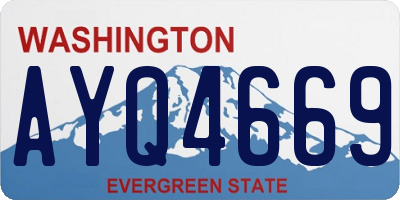 WA license plate AYQ4669