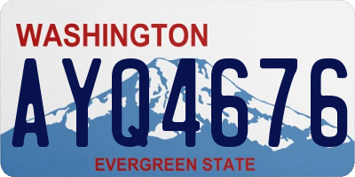 WA license plate AYQ4676