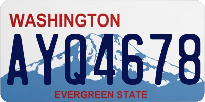 WA license plate AYQ4678