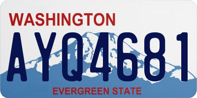 WA license plate AYQ4681