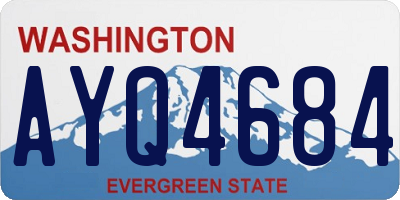 WA license plate AYQ4684