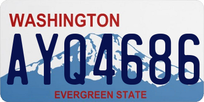 WA license plate AYQ4686