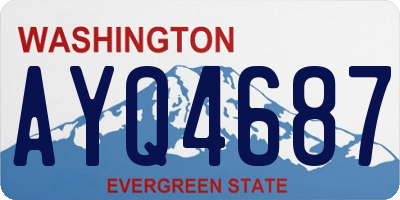 WA license plate AYQ4687