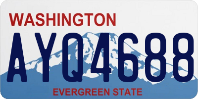 WA license plate AYQ4688