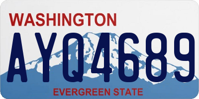 WA license plate AYQ4689