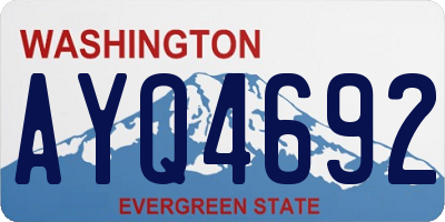 WA license plate AYQ4692