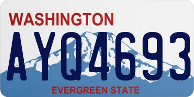 WA license plate AYQ4693
