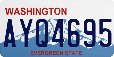 WA license plate AYQ4695