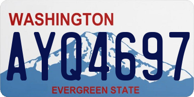 WA license plate AYQ4697
